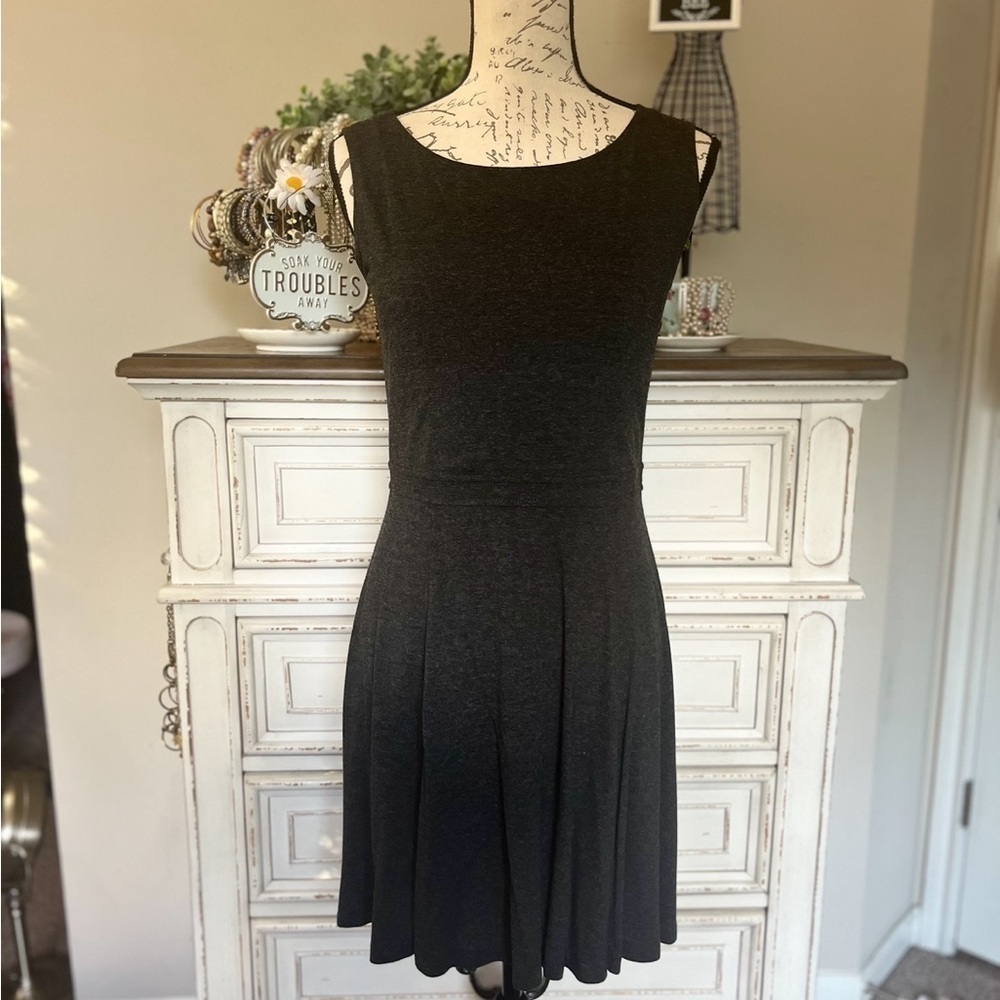 Gray Sleeveless Sheath Mini Dress